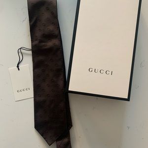 NWT Brown silk Gucci Tie